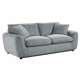 Rackhams Berti Beige or Grey Fabric 2 Seater Sofa - Grey