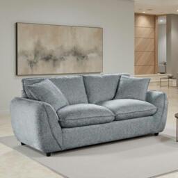 Rackhams Berti Beige or Grey Fabric 2 Seater Sofa - Grey - thumbnail 2