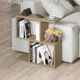 Rackhams Homemania Modern Side End Coffee Table Side End Multipurpose  H 60cm 5 Tier - Natural Oak