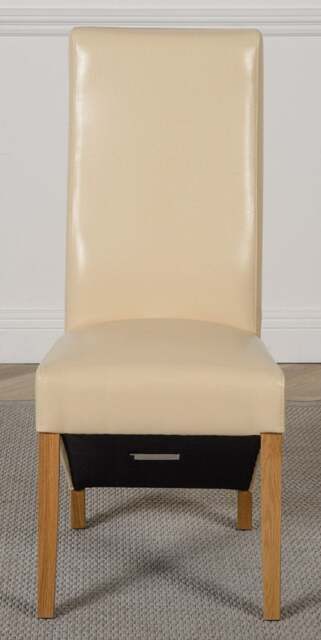 Rackhams Lola Leather Dining Chair - Cream - 1 - image 1