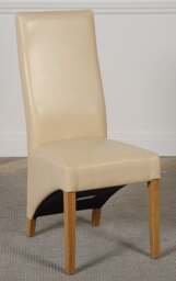 Rackhams Lola Leather Dining Chair - Cream - 1 - thumbnail 6
