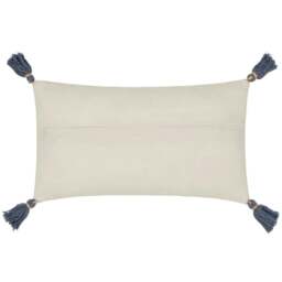Rackhams Posies Tassel Floral Cushion Cover - Multicoloured/Blue - 30cm x 50cm - Multicoloured/Blue - 100% Cotton - thumbnail 2
