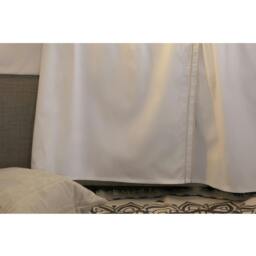Rackhams Savoy Embroidered Detail Flat Sheet - Oyster - Oyster - King/Super King - 80% Egyptian Cotton/20% Cotton - thumbnail 1