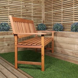 Rackhams Cartmel 3 Seater Outdoor Wooden Garden Patio Bench - thumbnail 5
