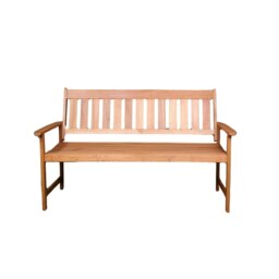 Rackhams Cartmel 3 Seater Outdoor Wooden Garden Patio Bench - thumbnail 6