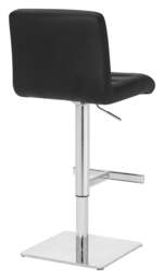 Rackhams Luscious Single Deluxe Kitchen Bar Stool, Chrome Footrest, Height Adjustable Swivel Gas Lift, Breakfast Bar & Home Barstool, Black - thumbnail 4