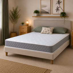 Rackhams Spring Coil Diamond Grey Essentials Mattress Foam Free Spring Coil - Grey - 1 - 4ft6 Double Mattress (135cm x 190cm)