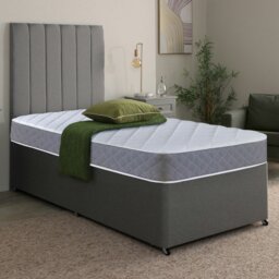 Rackhams Spring Coil Diamond Grey Essentials Mattress Foam Free Spring Coil - Grey - 1 - 4ft6 Double Mattress (135cm x 190cm) - thumbnail 6