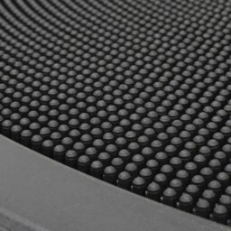 Rackhams Sesia Black Rubber Stud Half Moon Outdoor Scraper Doormat, 40x70cm - 1 - thumbnail 4