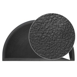 Rackhams Sesia Black Rubber Stud Half Moon Outdoor Scraper Doormat, 40x70cm - 1 - thumbnail 5