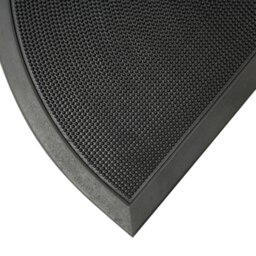 Rackhams Sesia Black Rubber Stud Half Moon Outdoor Scraper Doormat, 40x70cm - 1 - thumbnail 3