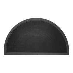 Rackhams Sesia Black Rubber Stud Half Moon Outdoor Scraper Doormat, 40x70cm - 1 - thumbnail 2