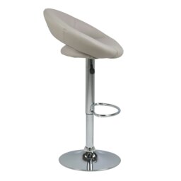 Rackhams Plump Light Grey Swivel Bar Stool with Open Back - 1 - thumbnail 3