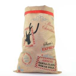 Rackhams Large Vintage Hessian Christmas Stocking Sacks, Brown, 12 Pack, 70 x 50 cm - thumbnail 4