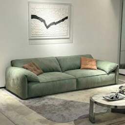 Rackhams Simon S20 Three Seater, Four Seater Sofa, Velvet - Green - 300cm - No Ottoman - thumbnail 1
