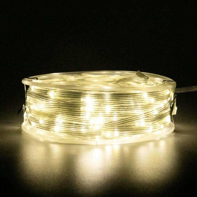 Rackhams 10m 100 LED String Lights with 8 Modes, Auto Timer and Indoor-Outdoor Use - 100 LEDs - 100 - Yellow - String lights - image 1