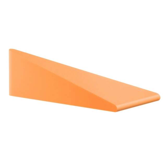 Rackhams Orange Rubber Wedge Door Stop for Floor, Length 120 mm - image 1