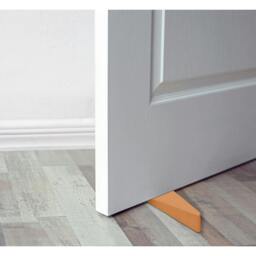 Rackhams Orange Rubber Wedge Door Stop for Floor, Length 120 mm - thumbnail 2