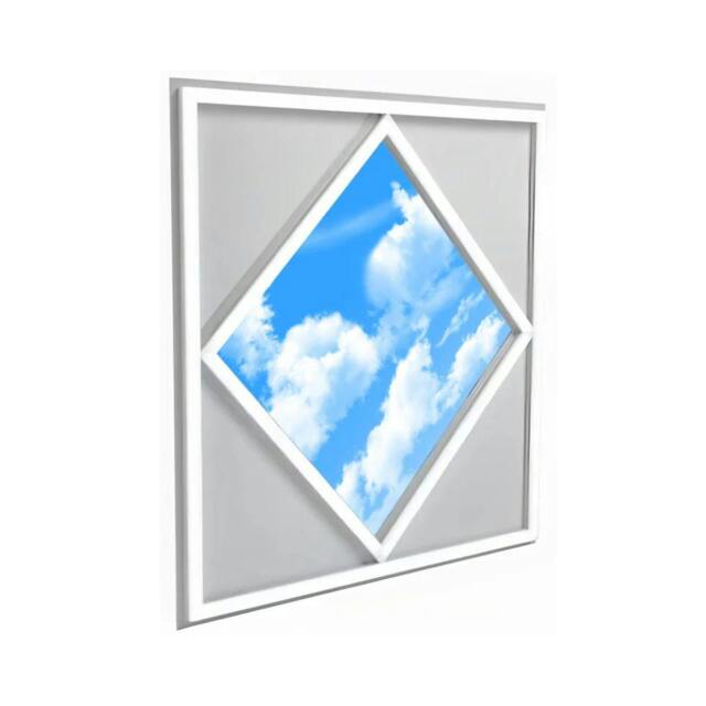 Rackhams 60x60cm Diamond Sky & Cloud Ceiling LED Panel Light - 70W, Cool White - Pack of 4 - 6500K - image 1