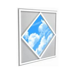 Rackhams 60x60cm Diamond Sky & Cloud Ceiling LED Panel Light - 70W, Cool White - Pack of 4 - 6500K - thumbnail 1
