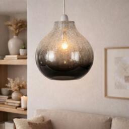 Rackhams Ibbie Pendant Light Shade Smoked Glass - thumbnail 2