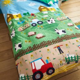 Rackhams Farmyard Animals Reversible Duvet Cover Set - Junior - thumbnail 4