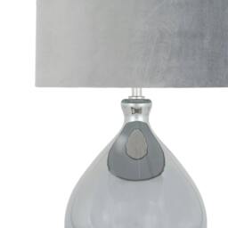 Rackhams Cairo Grey & Mirror Glass Table Lamp - thumbnail 3