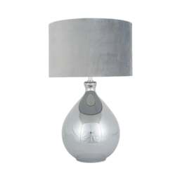 Rackhams Cairo Grey & Mirror Glass Table Lamp