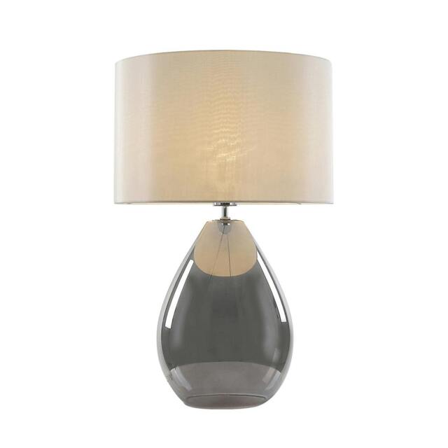 Rackhams Waltham Smoked Glass Table Lamp - image 1