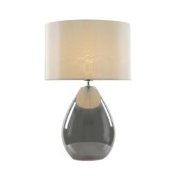 Rackhams Waltham Smoked Glass Table Lamp - thumbnail 1