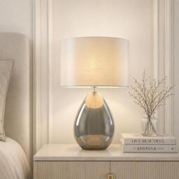 Rackhams Waltham Smoked Glass Table Lamp - thumbnail 2