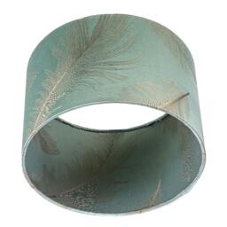 Rackhams Dusty Duck Egg Cotton Jacquard Lamp Shade with Gold Foil Fern Design - thumbnail 5