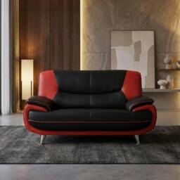 Rackhams Palermo Living Room Furniture Range - Black/White - 2 Seater + 3 Seater - thumbnail 3