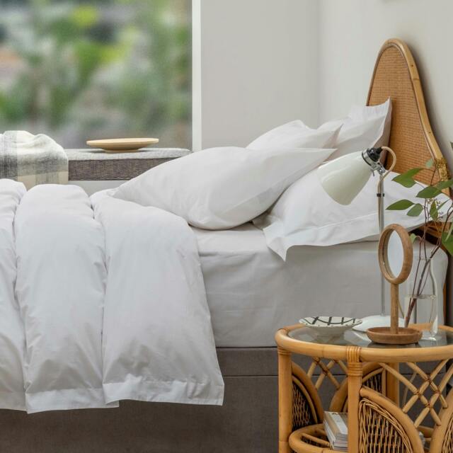 Rackhams White 200 Thread Count Organic Cotton Duvet Cover - Super King - Single - image 1