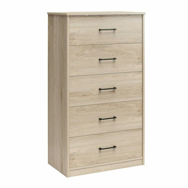 Rackhams BrEZ Build Pearce 5 DRW Dresser Light Oak - Brown - image 1