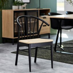 Rackhams Cassandra Dining Chair with Armrest in Black Set of 2 - 1 - thumbnail 5