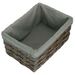 Rackhams Grey Scandi Storage Basket With Grey Lining - Medium - thumbnail 4