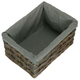 Rackhams Grey Scandi Storage Basket With Grey Lining - Medium - thumbnail 1