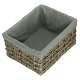 Rackhams Grey Scandi Storage Basket With Grey Lining - Medium - thumbnail 3