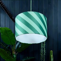 "Rackhams Apple Sours Helter Skelter Velvet Lampshades - 35cm diameter x 20cm height / 14"" x 8""" - thumbnail 1