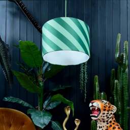 "Rackhams Apple Sours Helter Skelter Velvet Lampshades - 35cm diameter x 20cm height / 14"" x 8""" - thumbnail 2