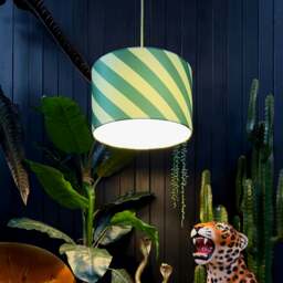 "Rackhams Apple Sours Helter Skelter Velvet Lampshades - 35cm diameter x 20cm height / 14"" x 8""" - thumbnail 3