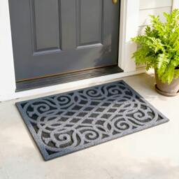 Rackhams Victorian Style Eco Indoor/Outdoor Door Mat - Dark Grey - 61 x 41cm - No (Suitable for Outdoors) - thumbnail 3
