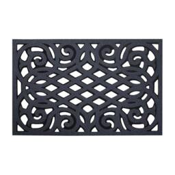Rackhams Victorian Style Eco Indoor/Outdoor Door Mat - Dark Grey - 61 x 41cm - No (Suitable for Outdoors) - thumbnail 1