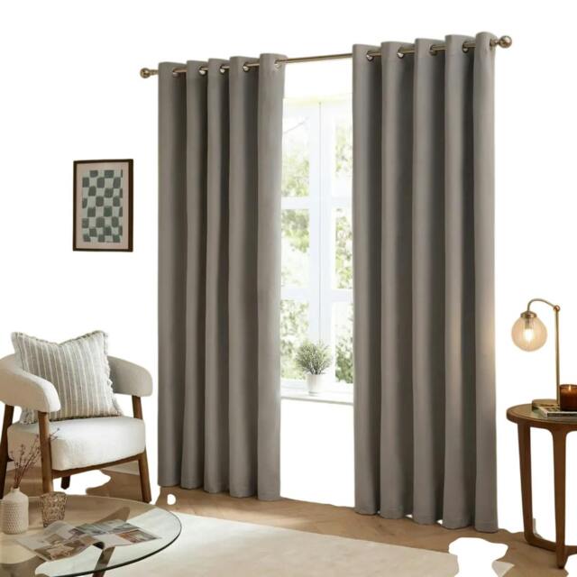 Rackhams Ultimate Velvet Blackout Curtains - Silver - 137cm x 229cm - Silver - 100% Polyester - image 1