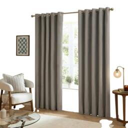 Rackhams Ultimate Velvet Blackout Curtains - Silver - 137cm x 229cm - Silver - 100% Polyester - thumbnail 1