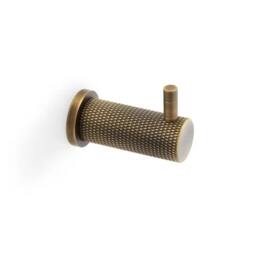 Rackhams Alexander & Wilks Brunel Knurled Coat Hook - Dark Bronze - thumbnail 2