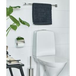 Rackhams Polished Chrome Toilet Roll Holder with Lid - thumbnail 2