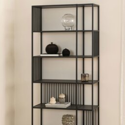 Rackhams Strington Bookcase with 5 Shelves in Black - 1 - Black - Wood - thumbnail 5