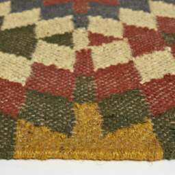 Rackhams Lucea Orange & Blue Kilim Wool Rug - 120 x 170 cm - thumbnail 5